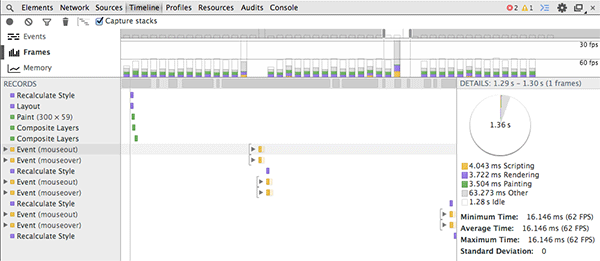 DevTools' Timeline view